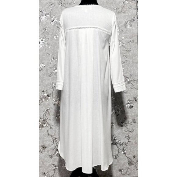 SoieRose 100% White Cotton Lace Trim Victorian Nightgown - SR-1025 - Picture 6 of 8